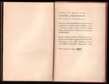 Romain Rolland: Goethe a Beethoven