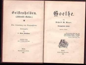 Richard M Meyer: Goethe