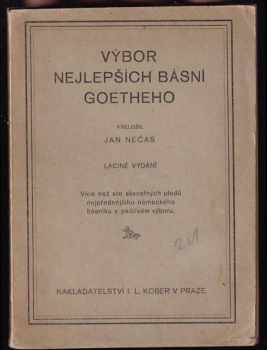 Johann Wolfgang von Goethe: Vybrané básně