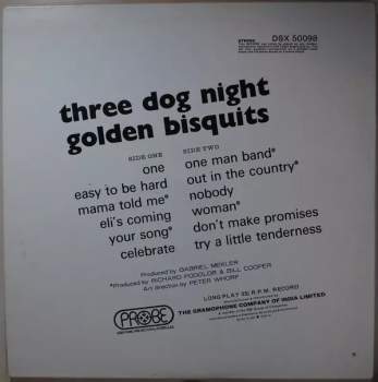 Three Dog Night: Golden Bisquits (INDIA)