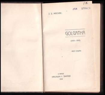 Josef Svatopluk Machar: Golgatha