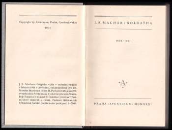 Josef Svatopluk Machar: Golgatha