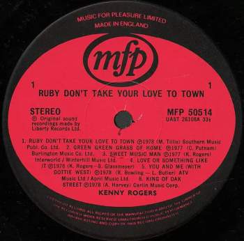 Kenny Rogers: Ruby Don't Take Your Love To Town