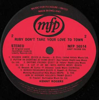 Kenny Rogers: Ruby Don't Take Your Love To Town