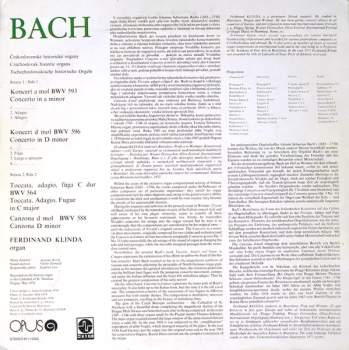 Johann Sebastian Bach: Czechoslovak Historic Organs - Bach (76 1)