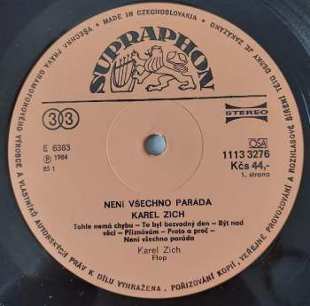 Karel Zich: Není Všechno Paráda
