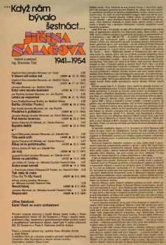 Jiřina Salačová: ...Když Nám Bývalo Šestnáct... (1941—1954)