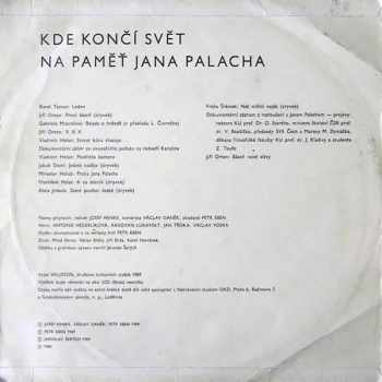 Various: Kde Končí Svět (Na Paměť Jana Palacha)