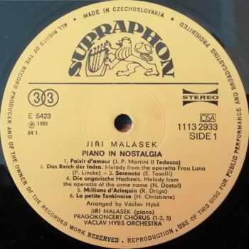 Václav Hybš Orchestra: Nostalgický Klavír / Piano In Nostalgia CLR