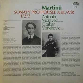 Bohuslav Martinů: Sonáty Pro Housle A Klavír 1/2/3