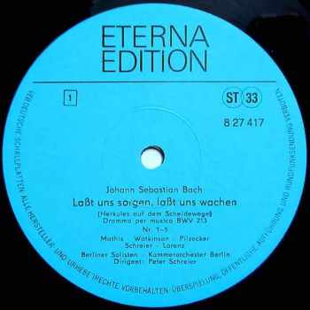 Johann Sebastian Bach: Laßt Uns Sorgen, Laßt Uns Wachen, Herkules Auf Dem Scheidewege - Dramma Per Musica BWV 213 CLR