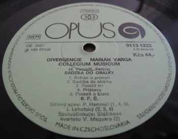 Collegium Musicum: Divergencie (2xLP)