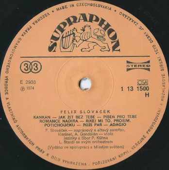 Orchestra Ladislav Štaidl: Felix Slováček