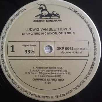 Ludwig van Beethoven: String Trios (Volume 1)