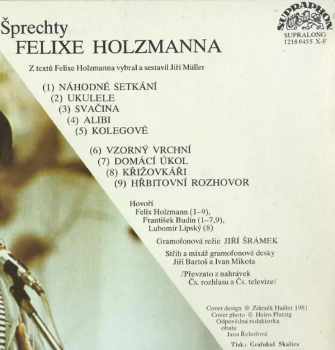Felix Holzmann: Šprechty Felixe Holzmanna