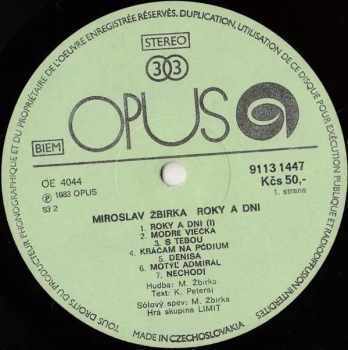 Miroslav Žbirka: Roky A Dni