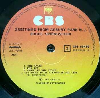 Bruce Springsteen: Greetings From Asbury Park N.J.