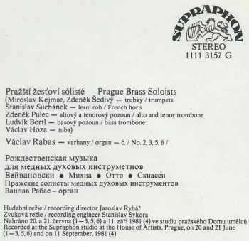 Václav Rabas: Vánoční Hudba Pro žestě / Christmas Brass Music