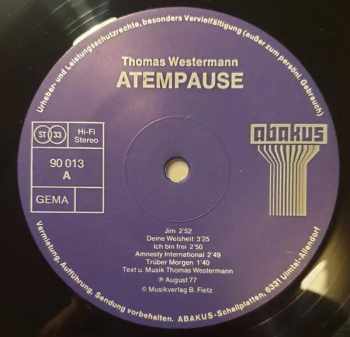 Thomas Westermann: Atempause