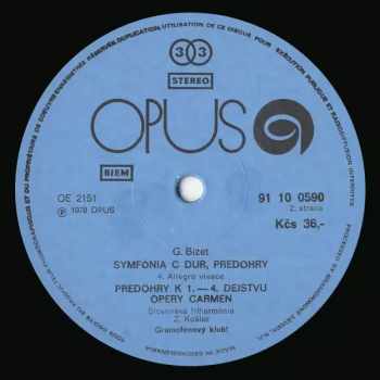 Slovak Philharmonic Orchestra: Symfónia C Dur / Predohry Z Opery Carmen