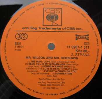 Teddy Wilson Trio: Mr. Wilson And Mr. Gershwin