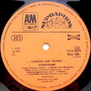 Supertramp: "...Famous Last Words..."