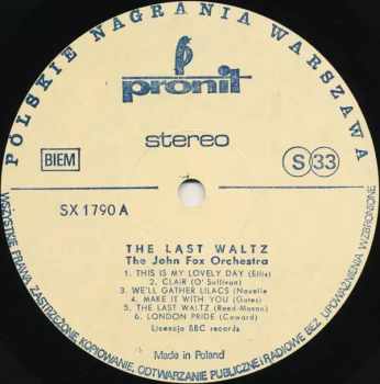 John Fox And His Orchestra: The Last Waltz