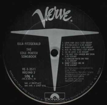 Ella Fitzgerald: The Cole Porter Songbook (2xLP) MADE IN INDIA