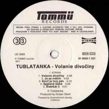 Tublatanka: Volanie Divočiny