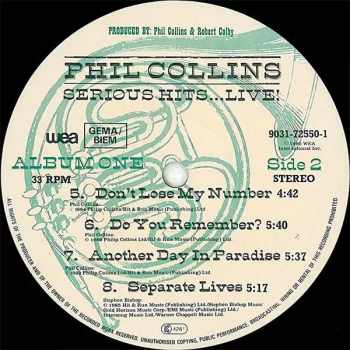 Philip Arthur William Collins: Serious Hits...Live!