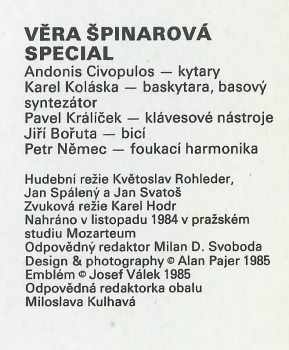 Věra Špinarová: 85