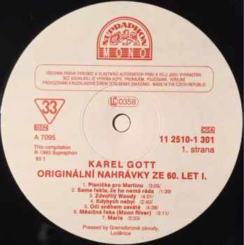 Karel Gott: Originální Nahrávky Ze 60. Let  I.