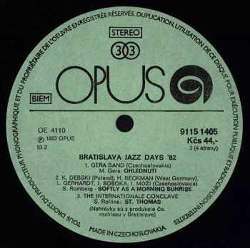 Various: Bratislava Jazz Days 1982
