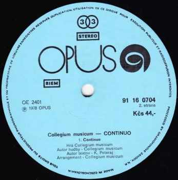 Collegium Musicum: Continuo