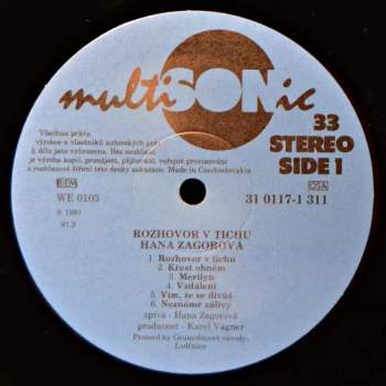 Hana Zagorová: Rozhovor V Tichu
