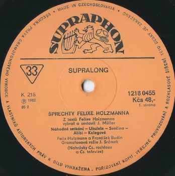Felix Holzmann: Šprechty Felixe Holzmanna