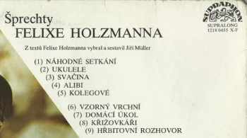 Felix Holzmann: Šprechty Felixe Holzmanna