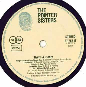 Pointer Sisters: That's A Plenty