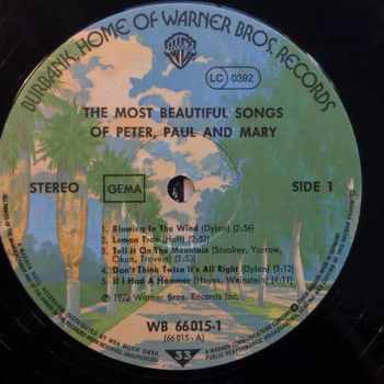 Paul & Mary Peter: The Most Beautiful Songs Of Peter, Paul & Mary