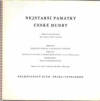 Various: Nejstarší Památky České Hudby
