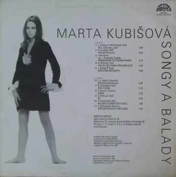 Marta Kubišová: Songy A Balady