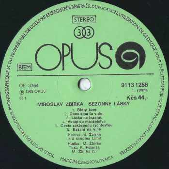 Miroslav Žbirka: Sezónne Lásky