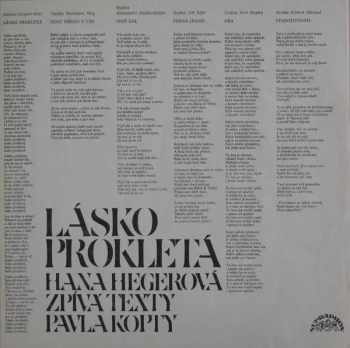 Hana Hegerová: Lásko Prokletá (Hana Hegerová Zpívá Texty Pavla Kopty)