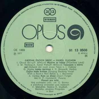 Karol Duchoň: Čardáš Dvoch Sŕdc = Czardas Of Two Hearts