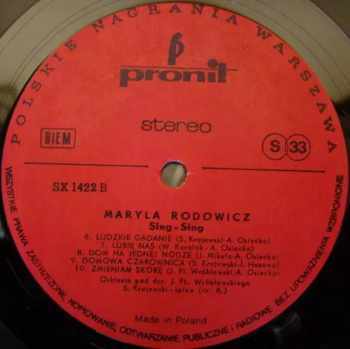 Maryla Rodowicz: Sing-Sing