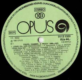 Pavol Hammel: 1966–1975 (2xLP)