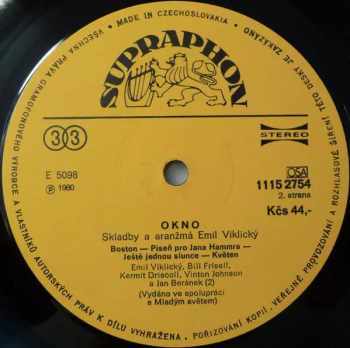 Emil Viklický: Okno