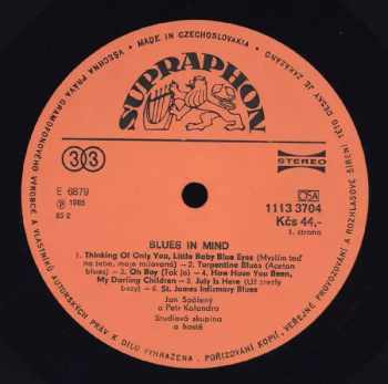 Jan Spálený: Blues In Mind