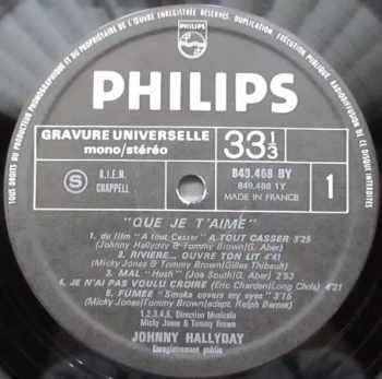 Johnny Hallyday: Que Je T'aime