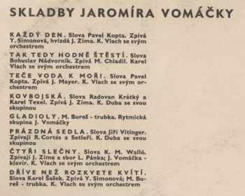 Various: Skladby Jaromíra Vomáčky